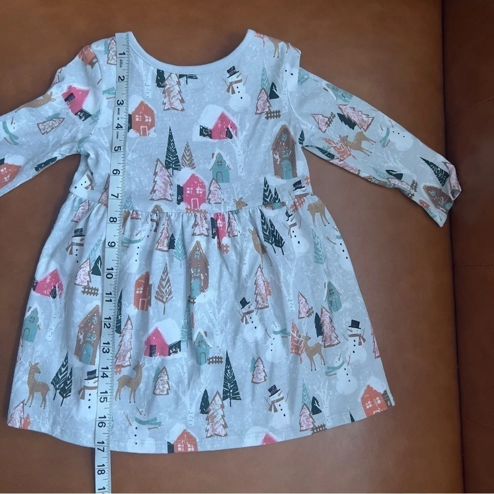 Garanimals Toddler Girl Sz 18m Winterland Long Sleeve Dress Grey Multicolored